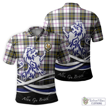 MacPherson Dress Modern Tartan Polo Shirt with Alba Gu Brath Regal Lion Emblem