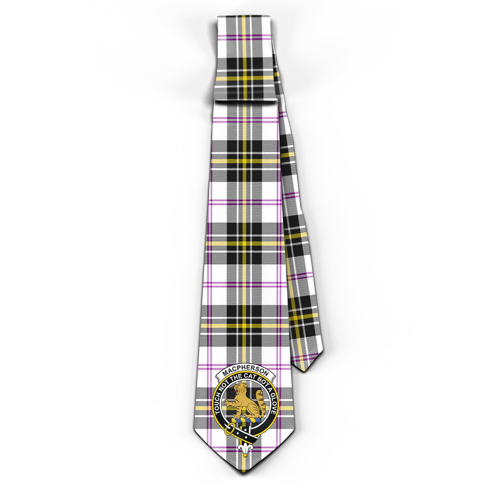 MacPherson Dress Modern Tartan Classic Necktie with Family Crest - Tartan Vibes Clothing