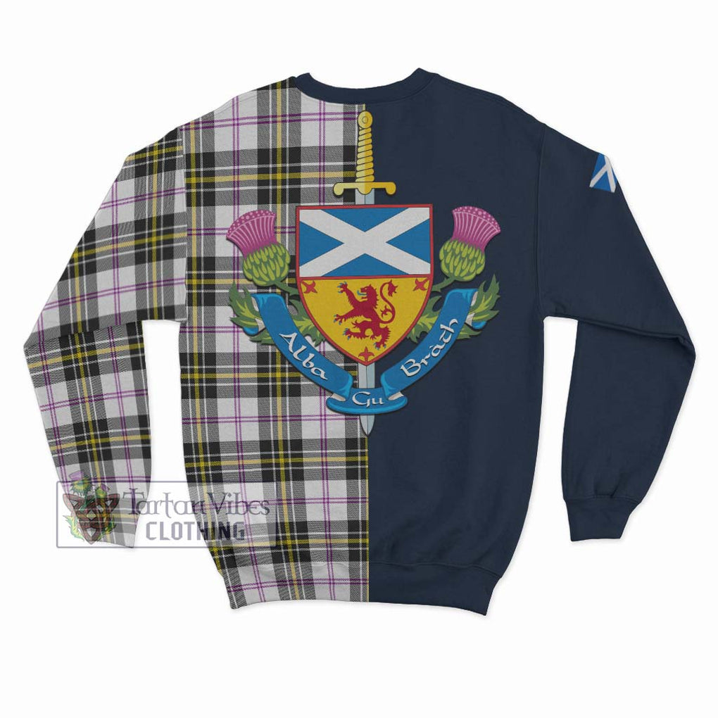 Tartan Vibes Clothing MacPherson Dress Modern Tartan Sweatshirt with Scottish Lion Royal Arm Half Style