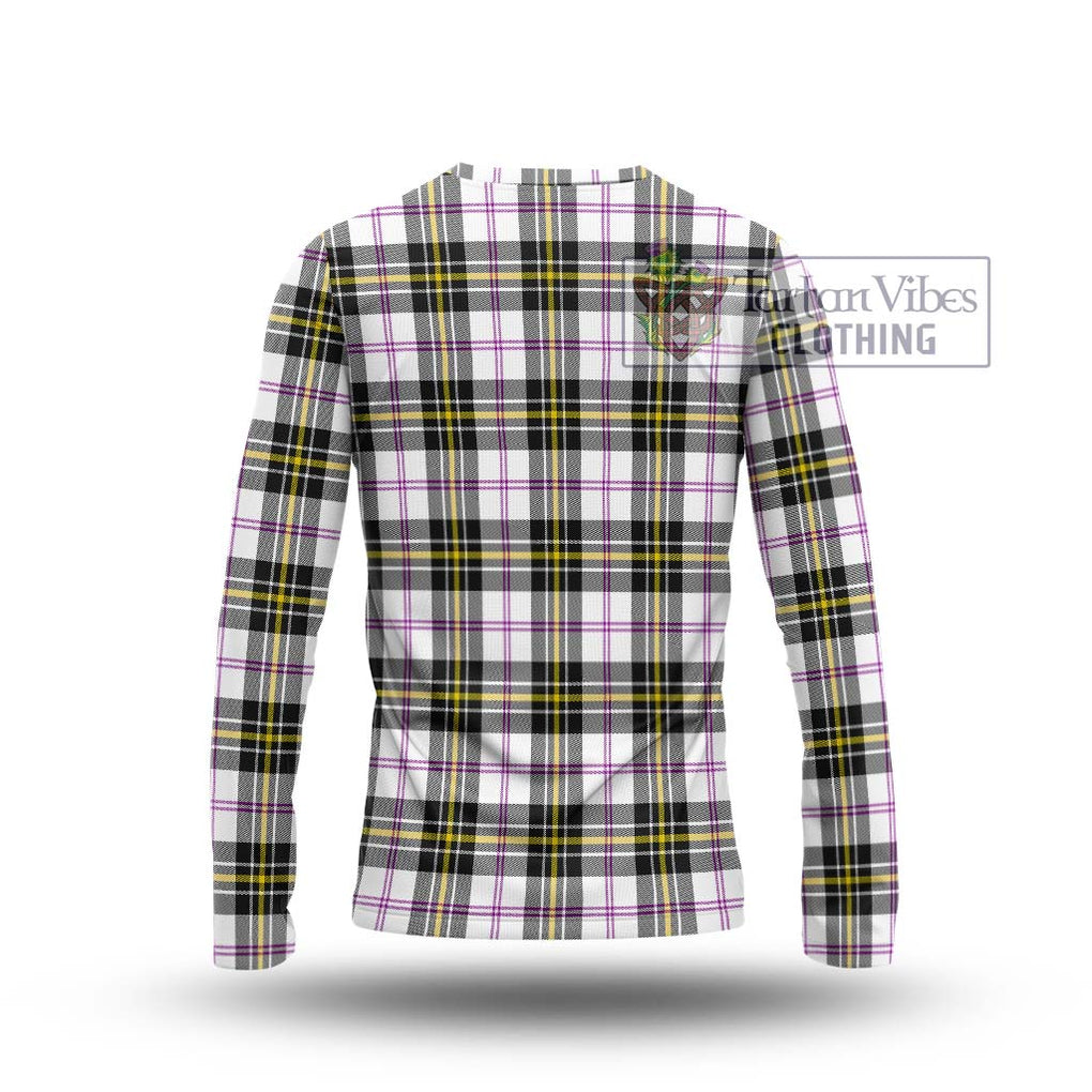 MacPherson Dress Modern Tartan Long Sleeve T-Shirt with Family Crest DNA In Me Style - Tartanvibesclothing Shop