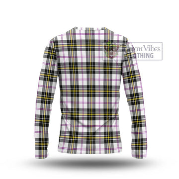 MacPherson Dress Modern Tartan Long Sleeve T-Shirt with Family Crest DNA In Me Style