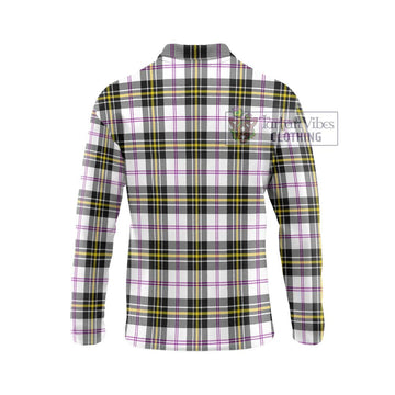 MacPherson Dress Modern Tartan Long Sleeve Polo Shirt with Family Crest DNA In Me Style