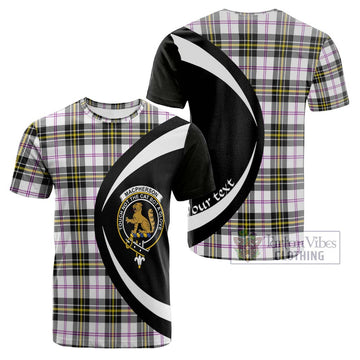 MacPherson Dress Modern Tartan Cotton T-shirt with Family Crest Circle Style