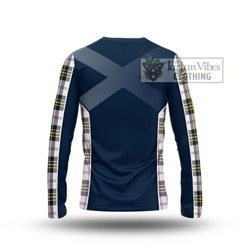 MacPherson Dress Modern Tartan Long Sleeve T-Shirt with Family Crest and Lion Rampant Vibes Sport Style