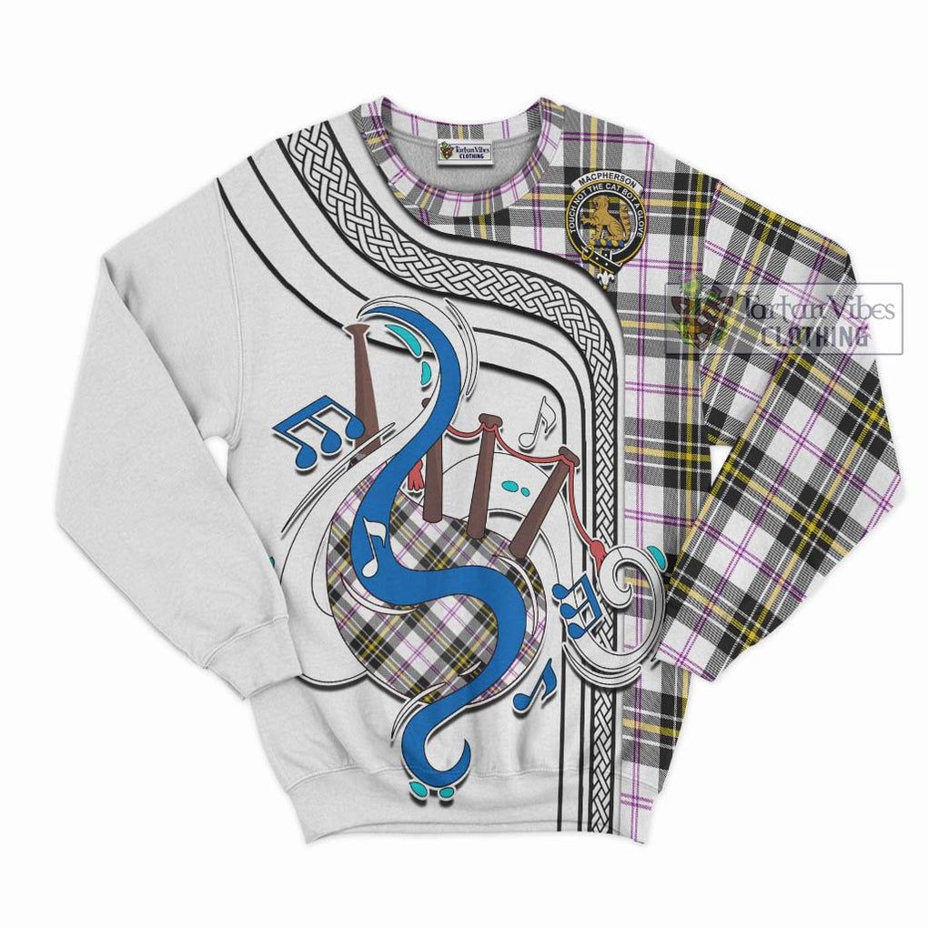 Tartan Vibes Clothing MacPherson Dress Modern Tartan Sweatshirt with Epic Bagpipe Style