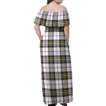 MacPherson Dress Modern Tartan Off Shoulder Long Dress