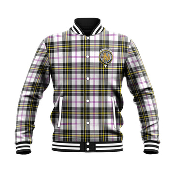 MacPherson Dress Modern Tartan Baseball Jacket with Family Crest