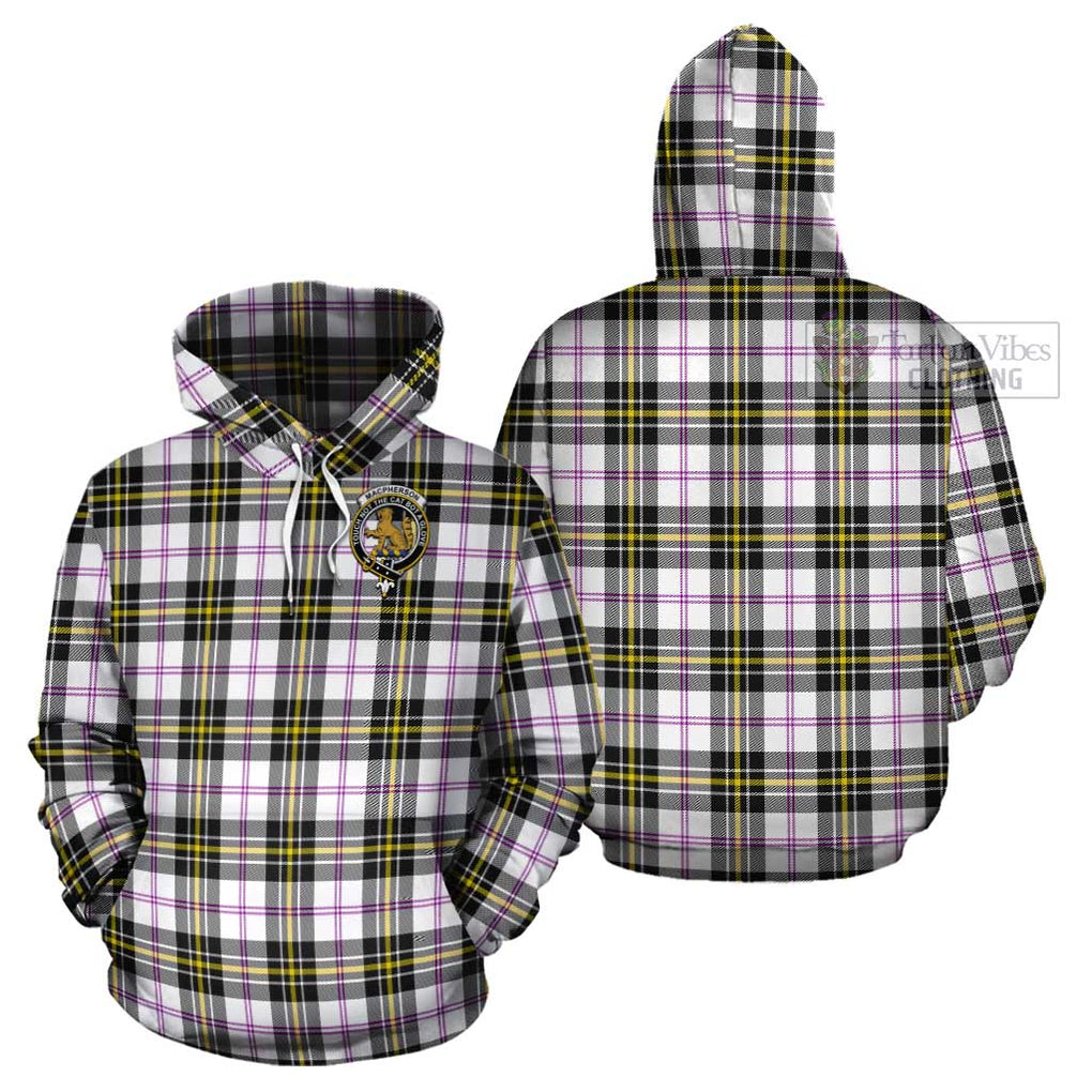 MacPherson Dress Modern Tartan Cotton Hoodie with Family Crest Pullover Hoodie - Tartan Vibes Clothing