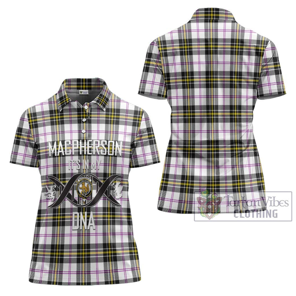 MacPherson Dress Modern Tartan Women's Polo Shirt with Family Crest DNA In Me Style - Tartanvibesclothing Shop