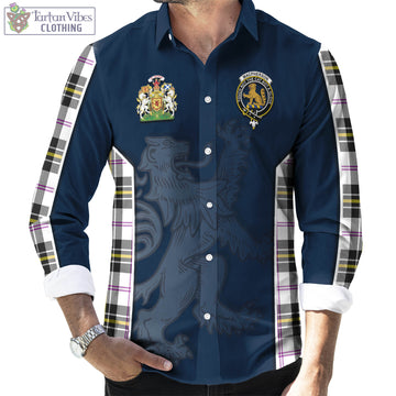 MacPherson Dress Modern Tartan Long Sleeve Button Up Shirt with Family Crest and Lion Rampant Vibes Sport Style