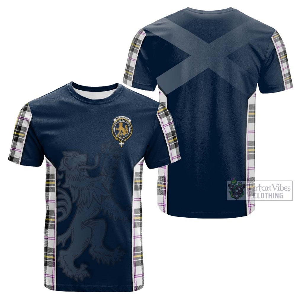 Tartan Vibes Clothing MacPherson Dress Modern Tartan Cotton T-shirt with Family Crest and Lion Rampant Vibes Sport Style