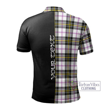 MacPherson Dress Modern Tartan Polo Shirt with Family Crest and Half Of Me Style