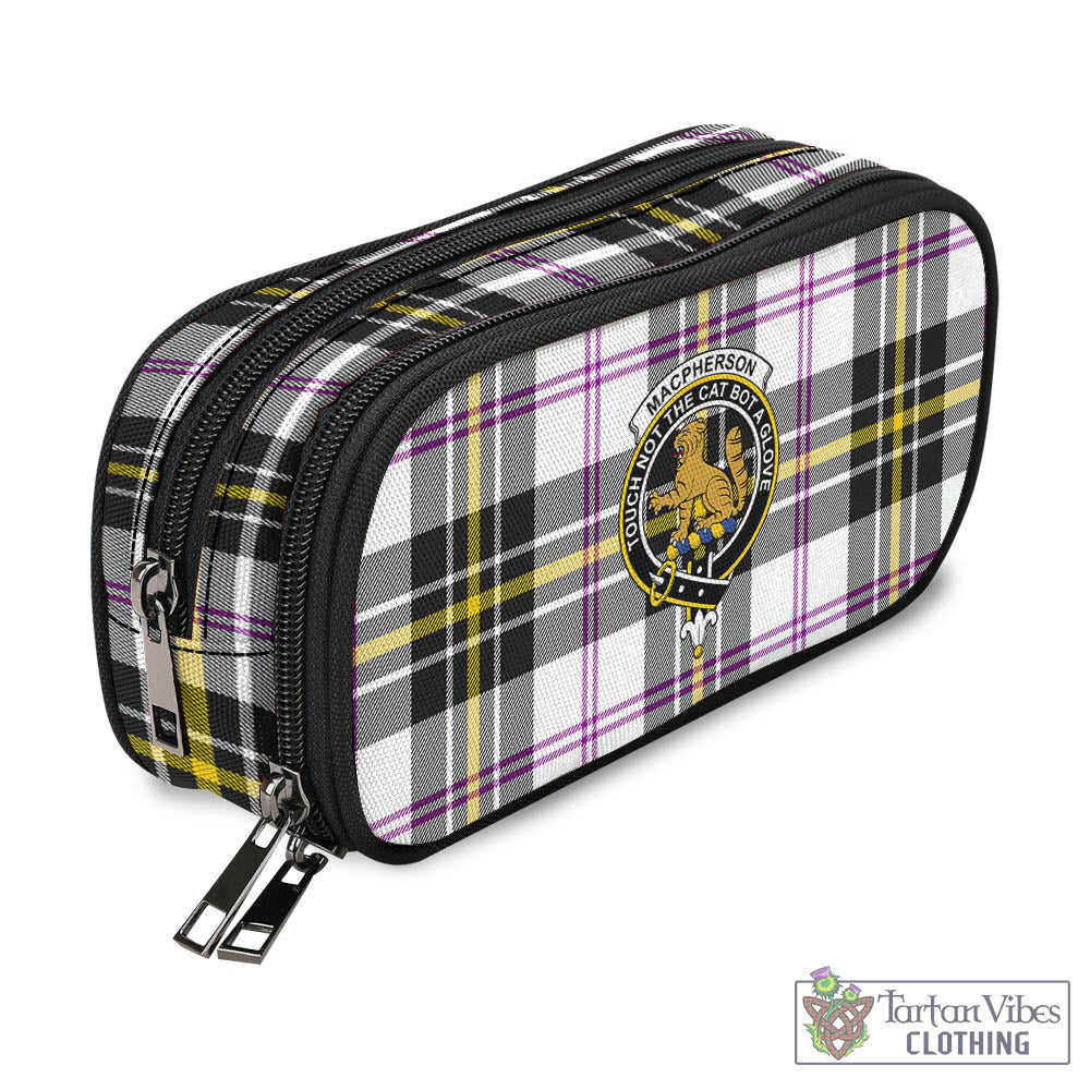 Tartan Vibes Clothing MacPherson Dress Modern Tartan Pen and Pencil Case with Family Crest