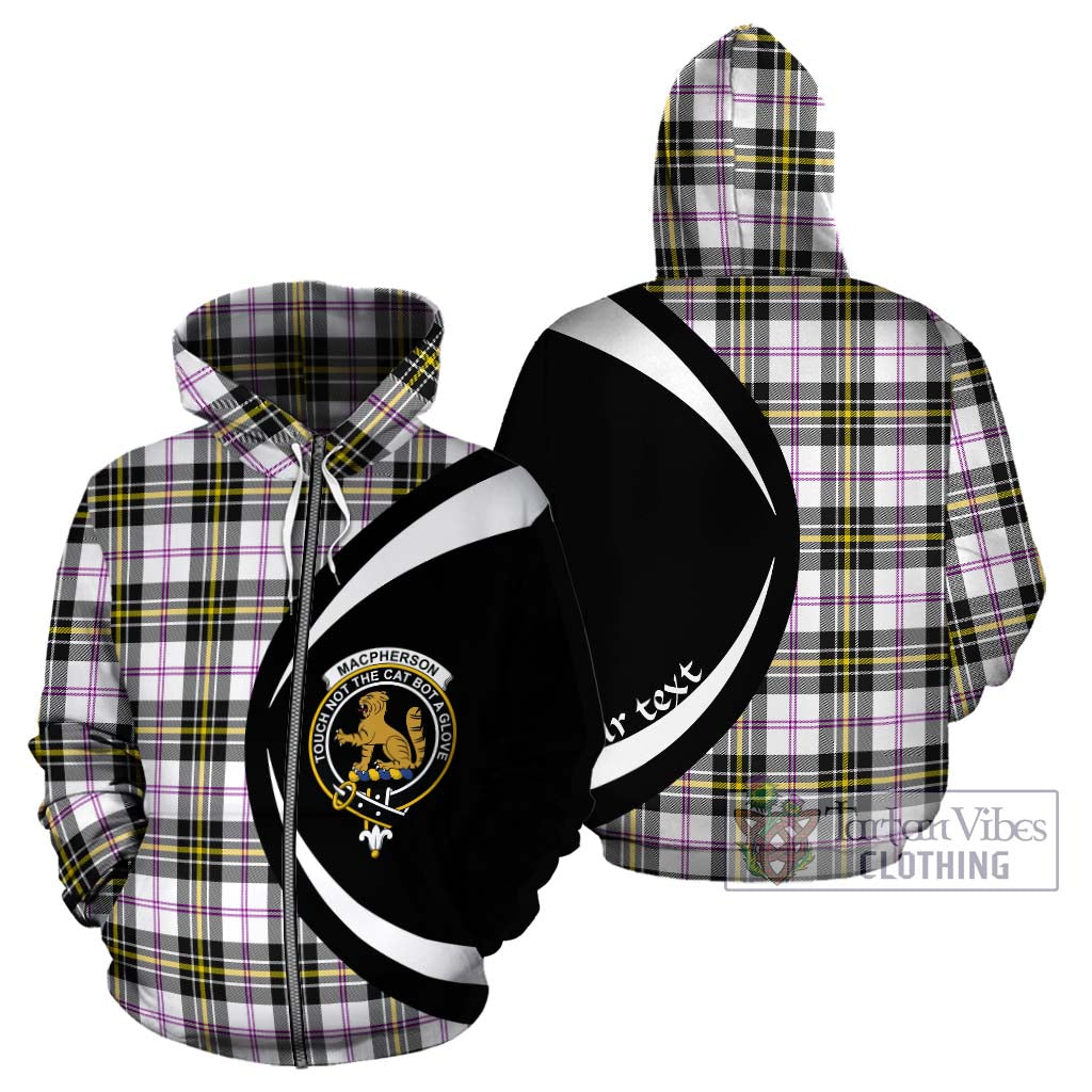 MacPherson Dress Modern Tartan Hoodie with Family Crest Circle Style - Tartan Vibes Clothing