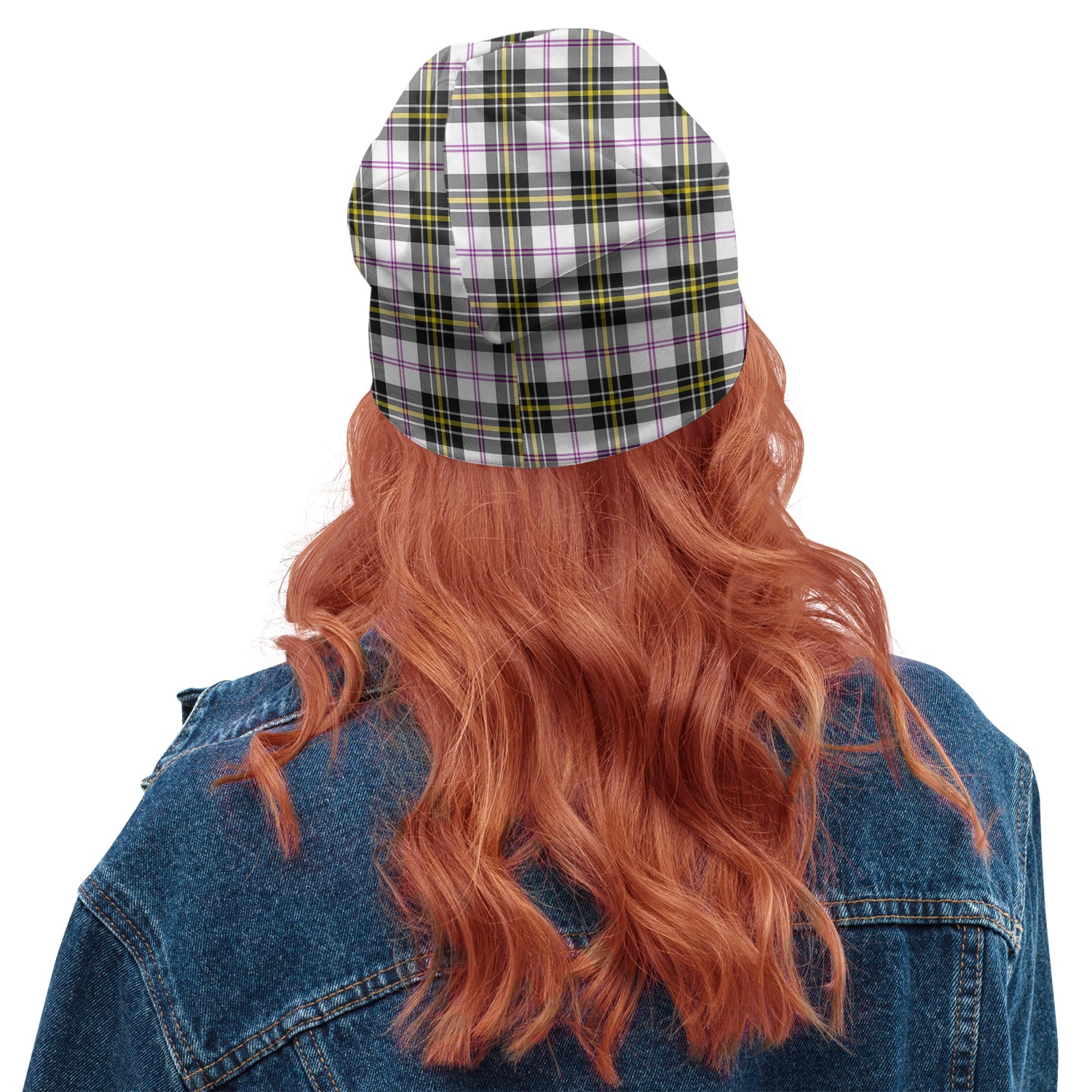 MacPherson Dress Modern Tartan Beanies Hat with Family Crest - Tartan Vibes Clothing