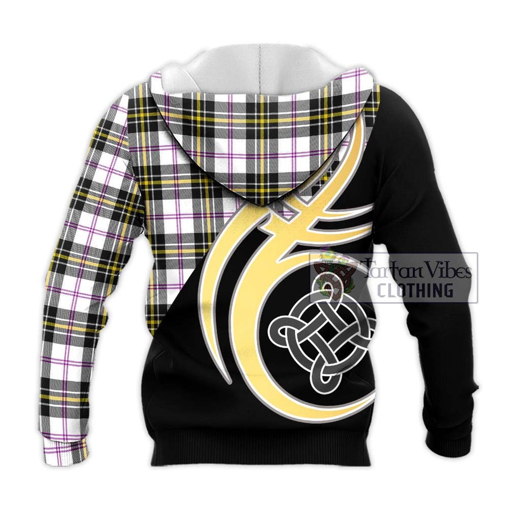 MacPherson Dress Modern Tartan Knitted Hoodie with Family Crest and Celtic Symbol Style - Tartan Vibes Clothing