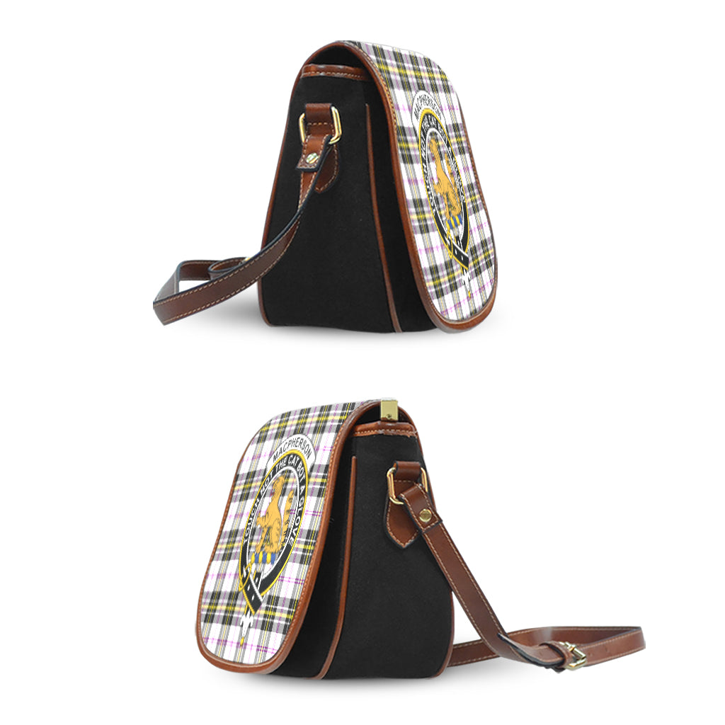 MacPherson Dress Modern Tartan Saddle Bag with Family Crest - Tartan Vibes Clothing