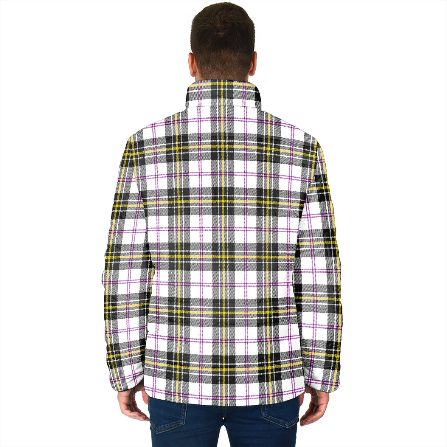 MacPherson Dress Modern Tartan Padded Jacket with Family Crest - Tartan Vibes Clothing