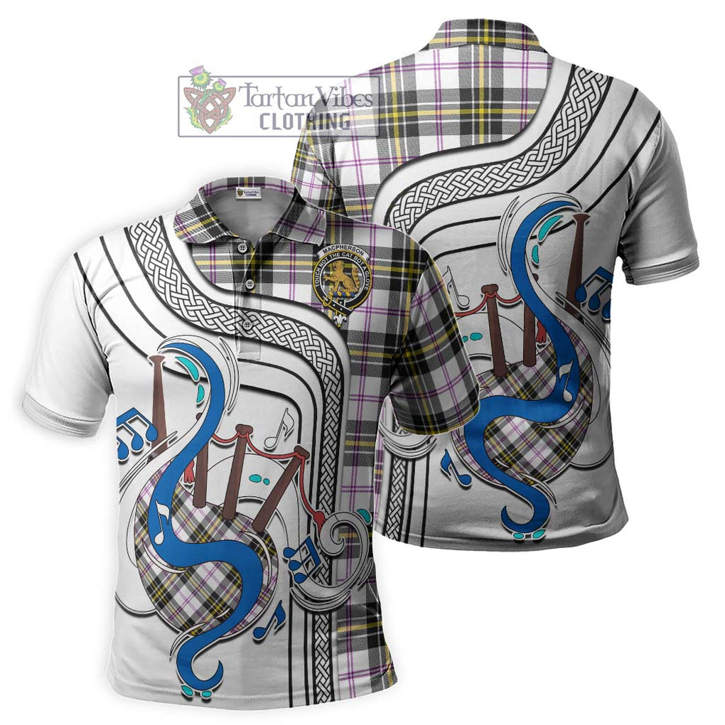 Tartan Vibes Clothing MacPherson Dress Modern Tartan Polo Shirt with Epic Bagpipe Style