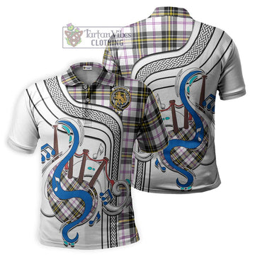 MacPherson Dress Modern Tartan Polo Shirt with Epic Bagpipe Style