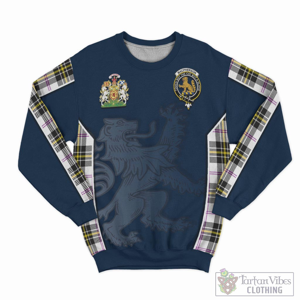 Tartan Vibes Clothing MacPherson Dress Modern Tartan Sweater with Family Crest and Lion Rampant Vibes Sport Style