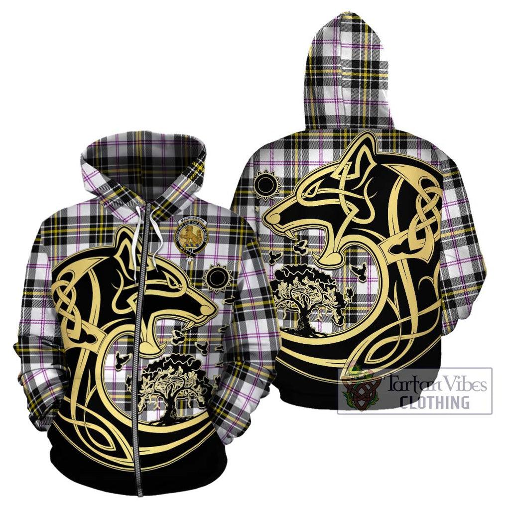 MacPherson Dress Modern Tartan Hoodie with Family Crest Celtic Wolf Style - Tartan Vibes Clothing