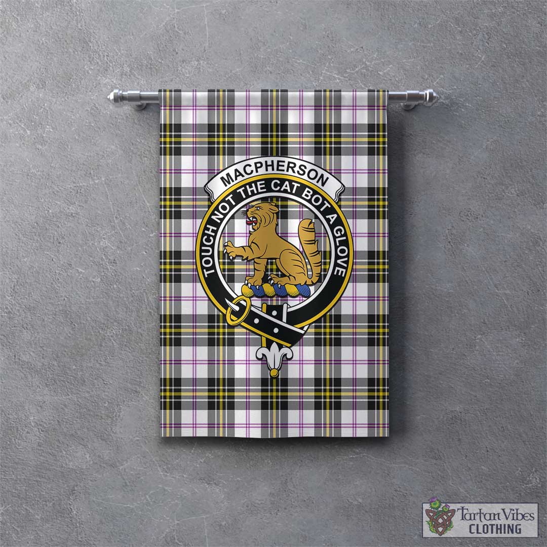 Tartan Vibes Clothing MacPherson Dress Modern Tartan Gonfalon, Tartan Banner with Family Crest