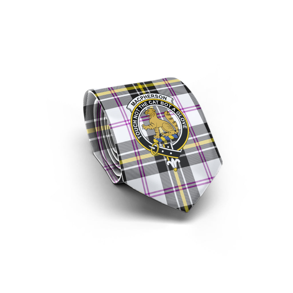 MacPherson Dress Modern Tartan Classic Necktie with Family Crest - Tartan Vibes Clothing