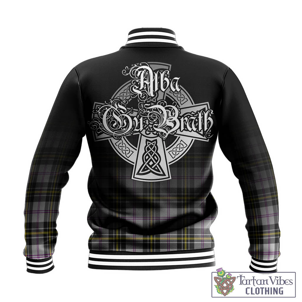 Tartan Vibes Clothing MacPherson Dress Modern Tartan Baseball Jacket Featuring Alba Gu Brath Family Crest Celtic Inspired