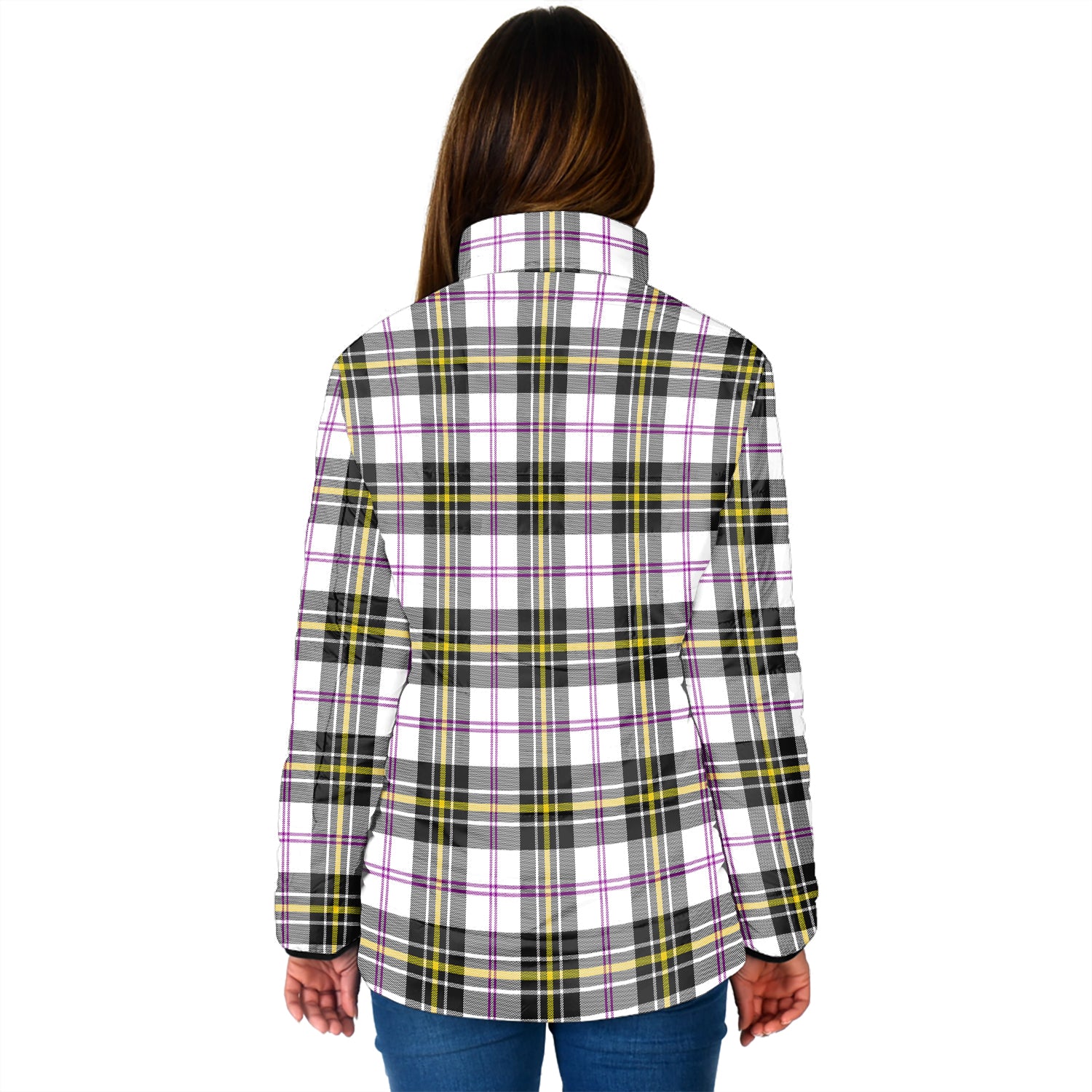 MacPherson Dress Modern Tartan Padded Jacket with Family Crest - Tartan Vibes Clothing