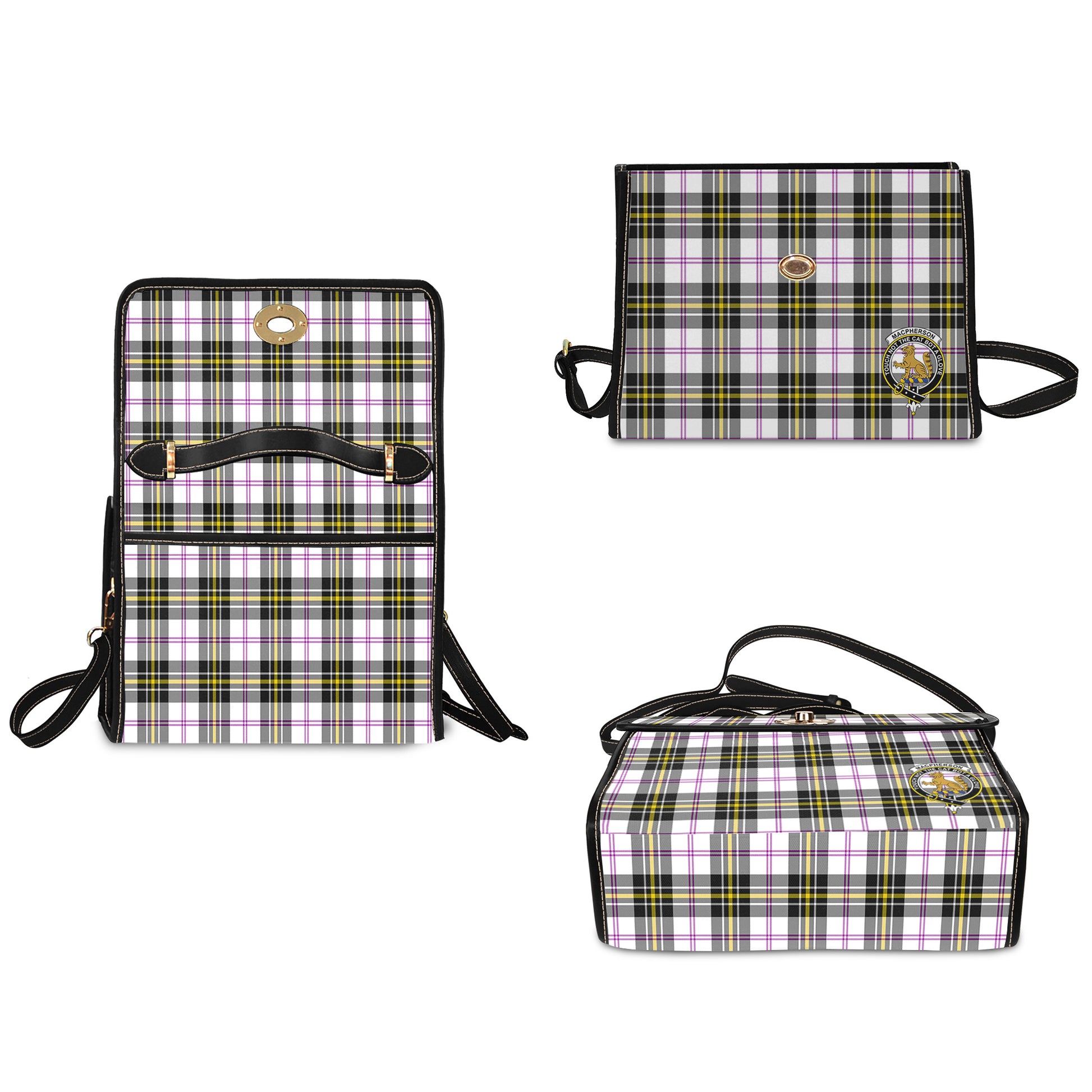 macpherson-dress-modern-tartan-leather-strap-waterproof-canvas-bag-with-family-crest