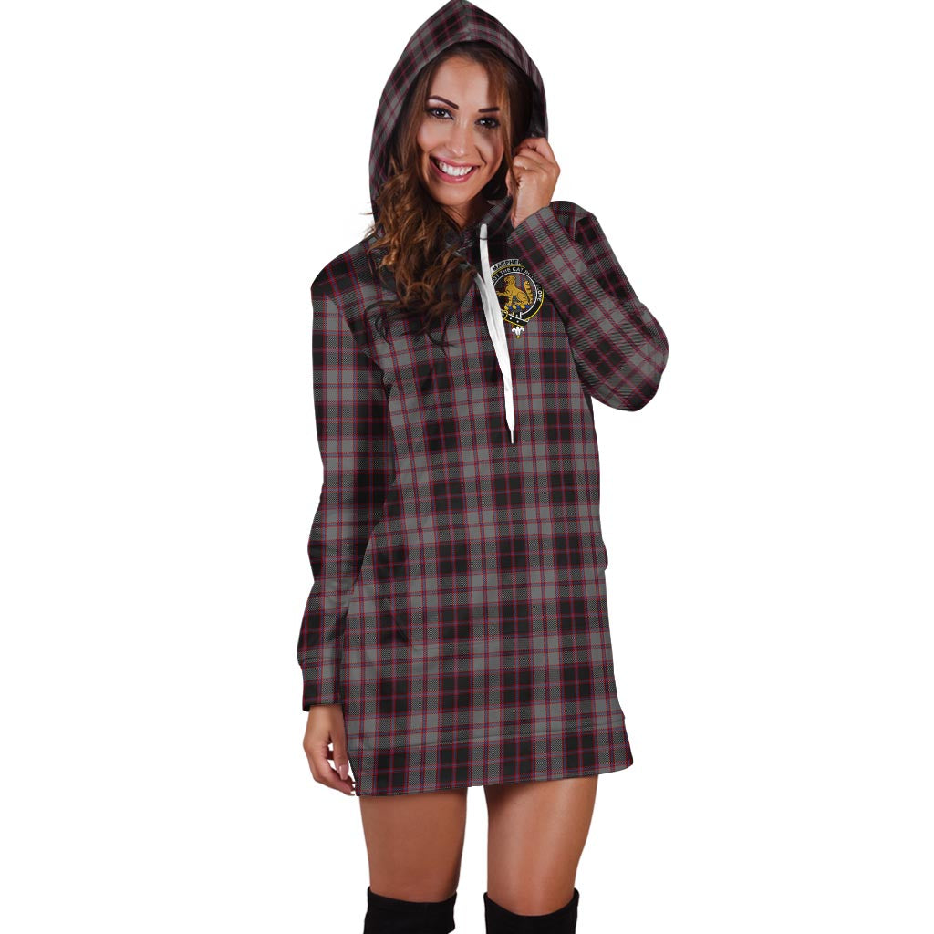 MacPherson Hunting Tartan Hoodie Dress with Family Crest - Tartan Vibes Clothing