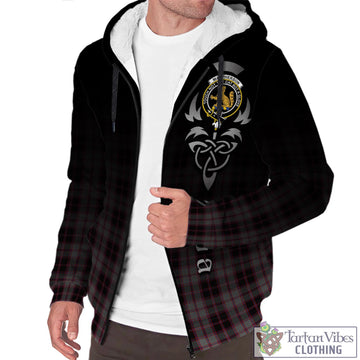 MacPherson Hunting Tartan Sherpa Hoodie Featuring Alba Gu Brath Family Crest Celtic Inspired