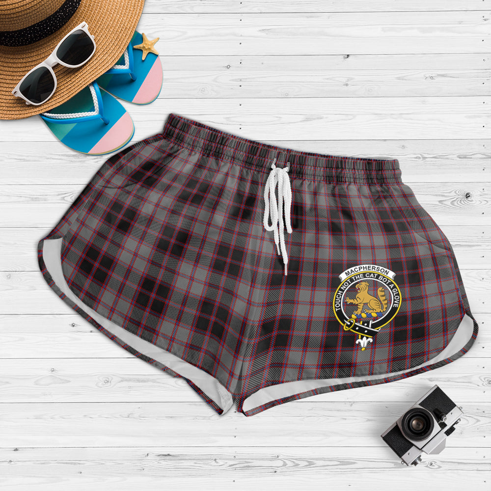 macpherson-hunting-tartan-womens-shorts-with-family-crest