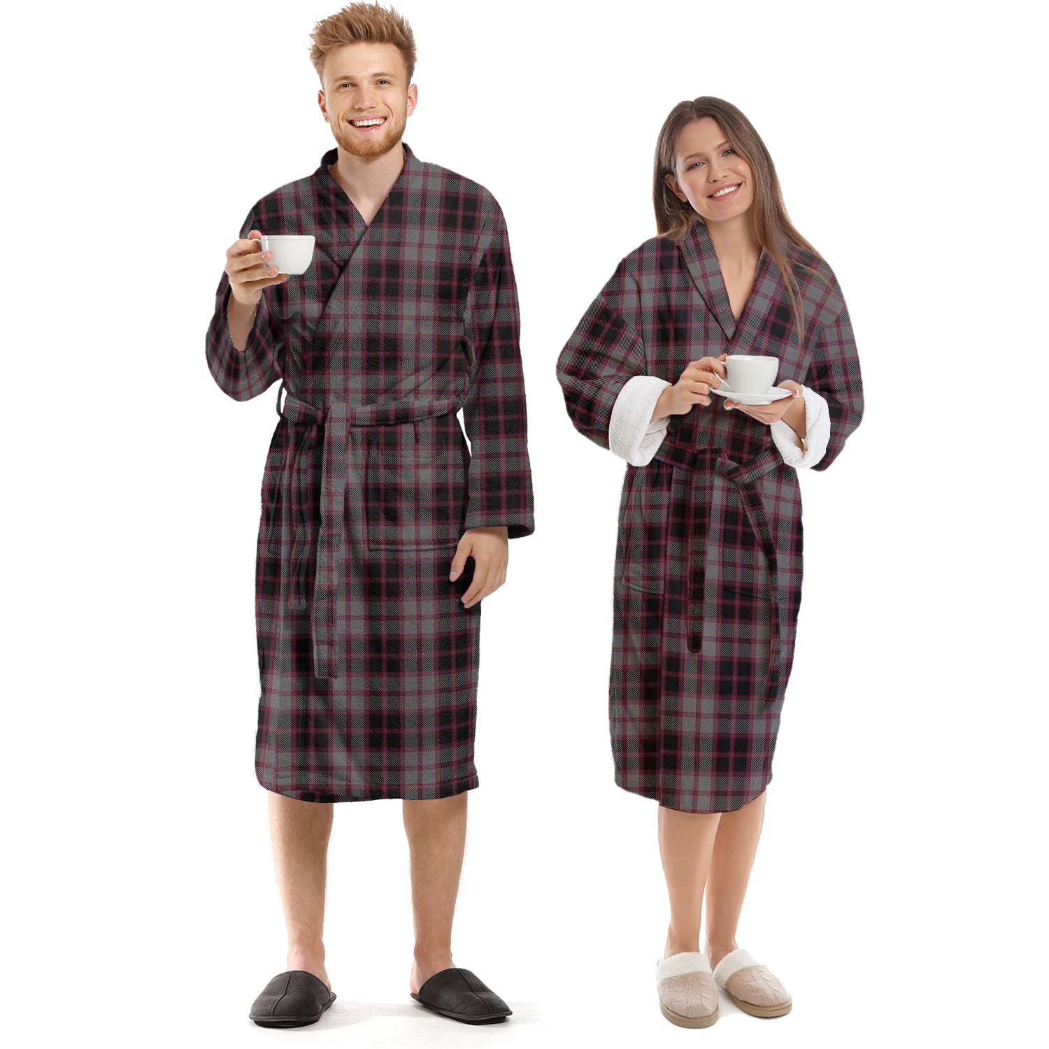 MacPherson Hunting Tartan Bathrobe Unisex S - Tartan Vibes Clothing