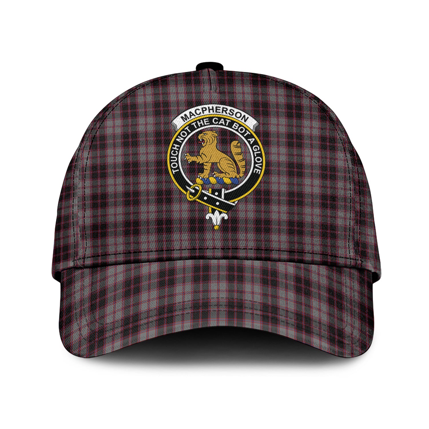 macpherson-hunting-tartan-classic-cap-with-family-crest