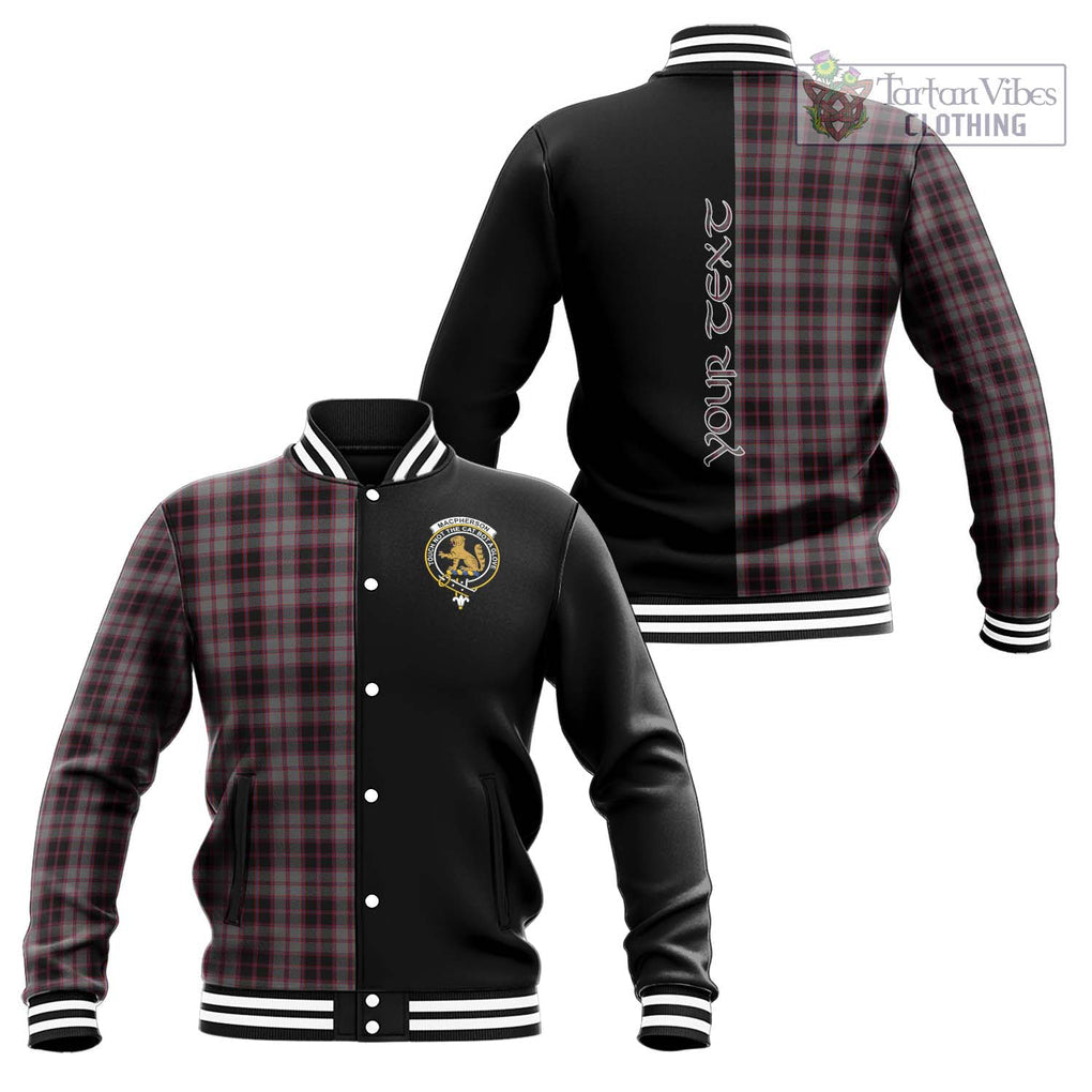 MacPherson Hunting Tartan Baseball Jacket with Family Crest and Half Of Me Style Unisex - Tartanvibesclothing Shop