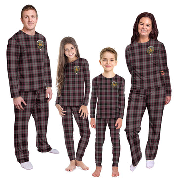 MacPherson Hunting Tartan Pajamas Family Set with Family Crest