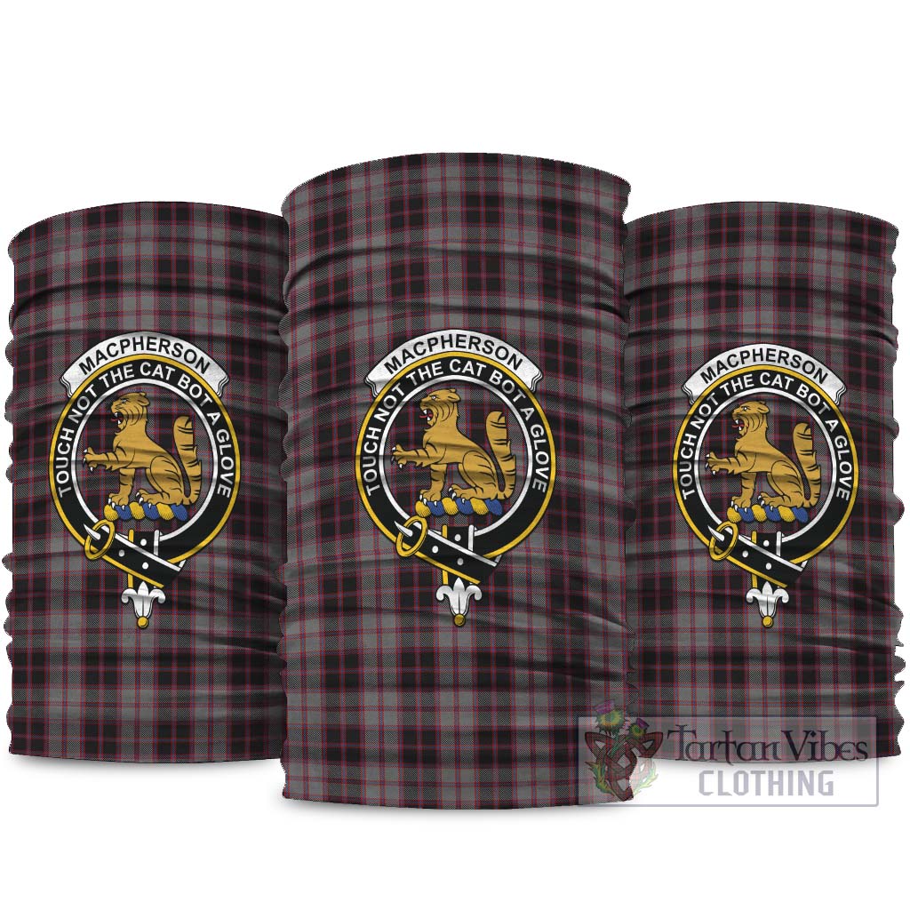 MacPherson Hunting Tartan Neck Gaiters, Tartan Bandanas, Tartan Head Band with Family Crest