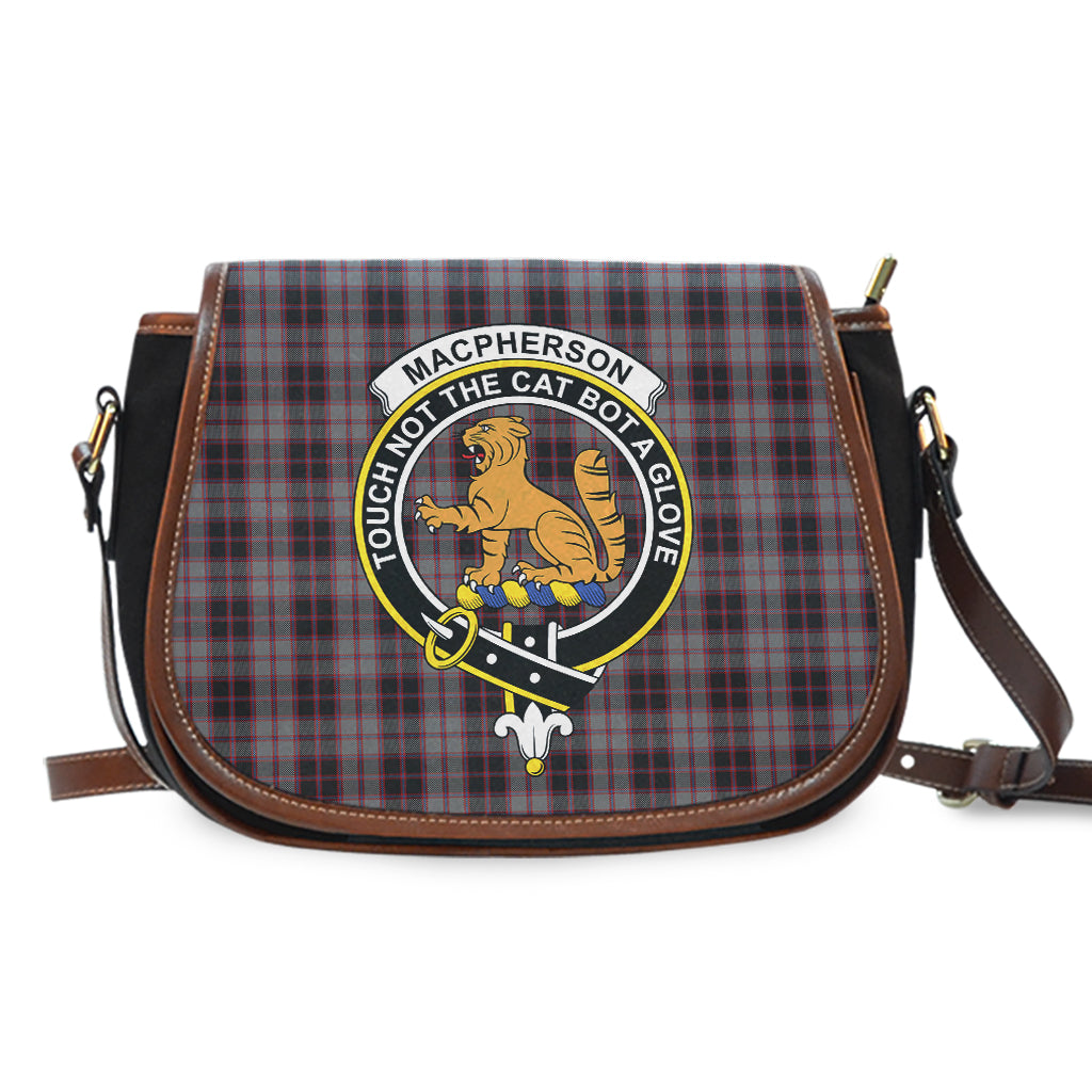 MacPherson Hunting Tartan Saddle Bag with Family Crest - Tartan Vibes Clothing