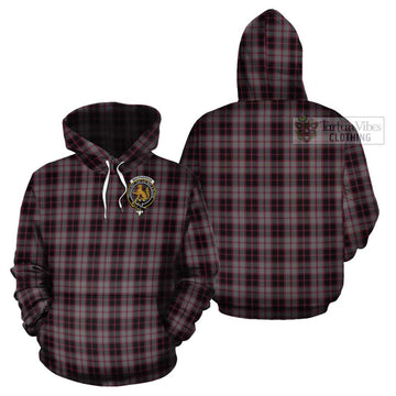 MacPherson Hunting Tartan Cotton Hoodie with Family Crest