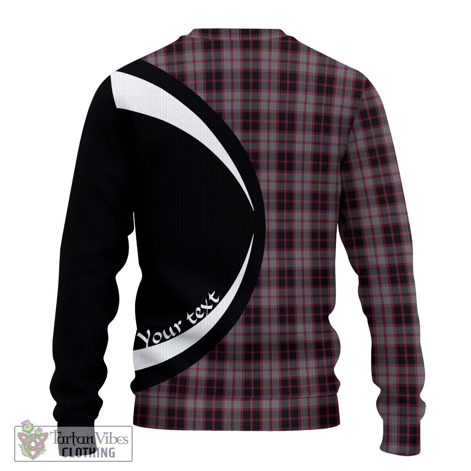 MacPherson Hunting Tartan Knitted Sweater with Family Crest Circle Style - Tartan Vibes Clothing