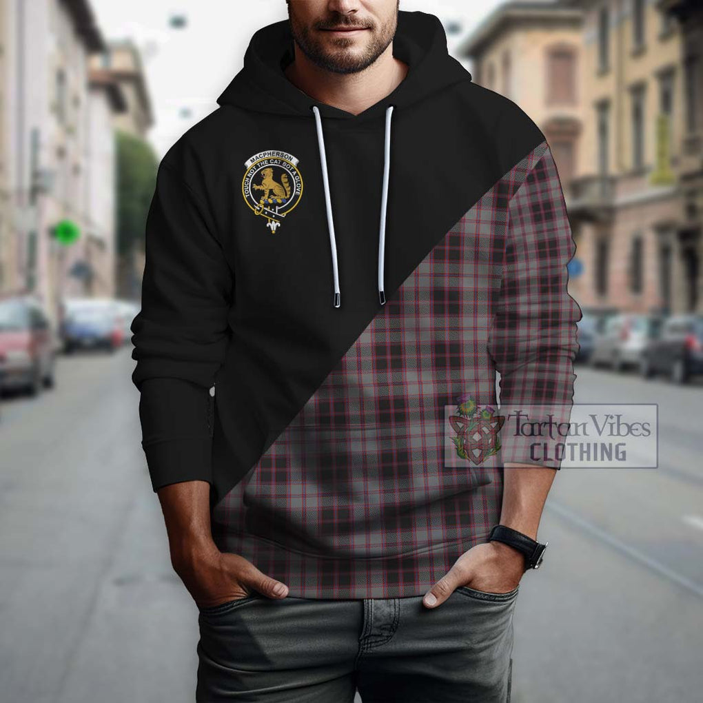 MacPherson Hunting Tartan Hoodie with Family Crest and Military Logo Style - Tartanvibesclothing Shop