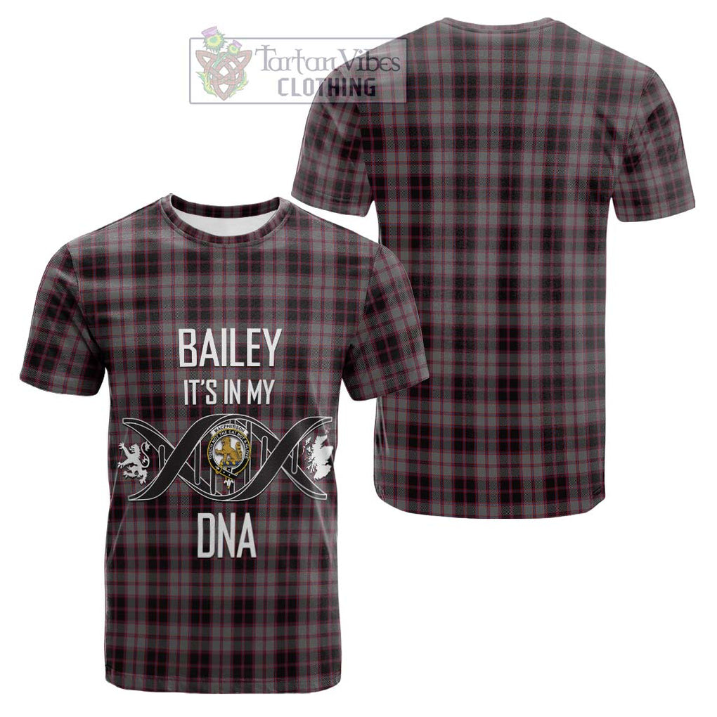 Tartan Vibes Clothing MacPherson Hunting Tartan Cotton T-shirt with Family Crest DNA In Me Style