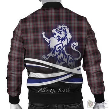 MacPherson Hunting Tartan Bomber Jacket with Alba Gu Brath Regal Lion Emblem