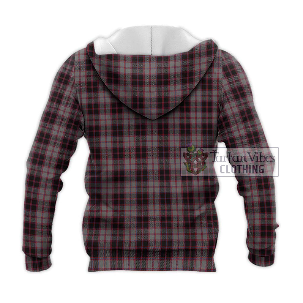 MacPherson Hunting Tartan Knitted Hoodie with Family Crest DNA In Me Style - Tartanvibesclothing Shop