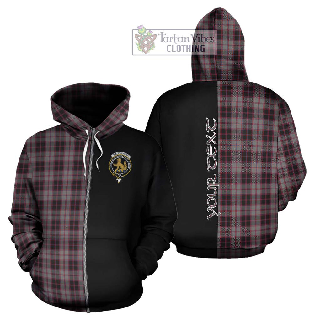 MacPherson Hunting Tartan Hoodie with Family Crest and Half Of Me Style - Tartanvibesclothing Shop