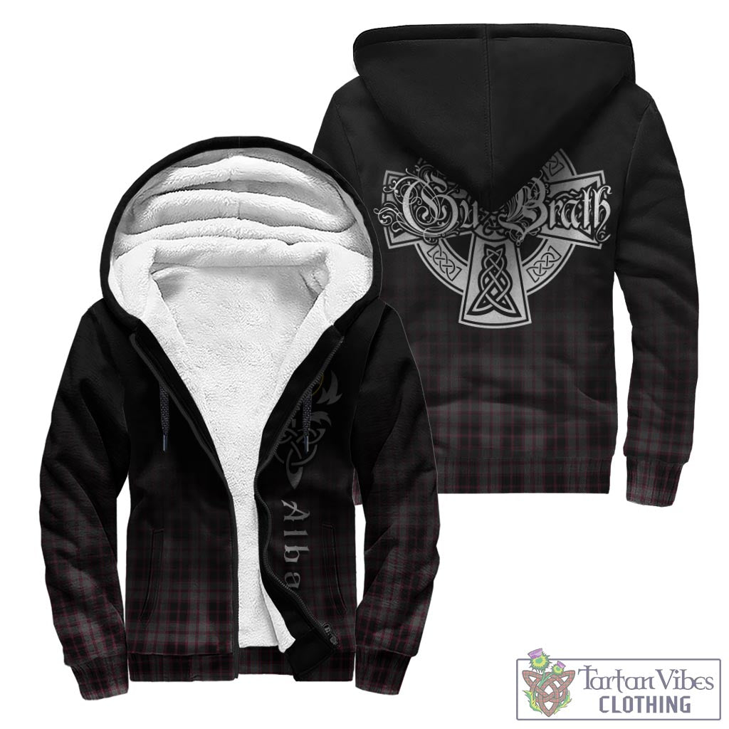 Tartan Vibes Clothing MacPherson Hunting Tartan Sherpa Hoodie Featuring Alba Gu Brath Family Crest Celtic Inspired