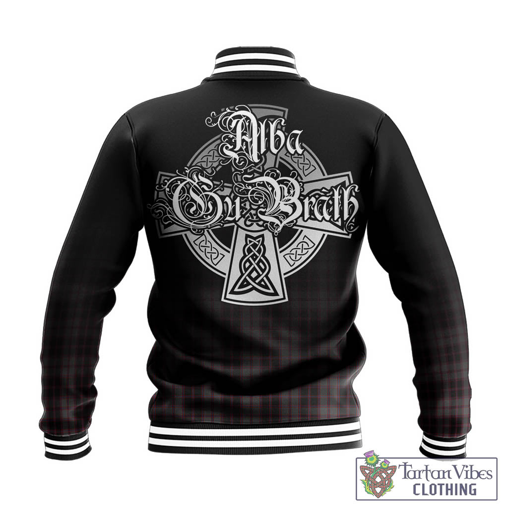 Tartan Vibes Clothing MacPherson Hunting Tartan Baseball Jacket Featuring Alba Gu Brath Family Crest Celtic Inspired