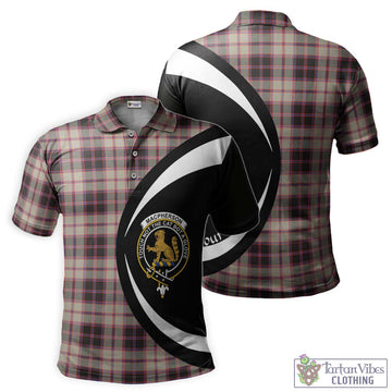 MacPherson Hunting Ancient Tartan Men's Polo Shirt with Family Crest Circle Style